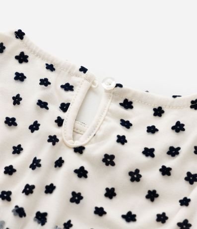 Vestido Infantil en Tule con Textura Floral - Talle 1 a 6 años 7