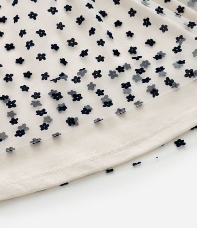 Vestido Infantil en Tule con Textura Floral - Talle 1 a 6 años 8