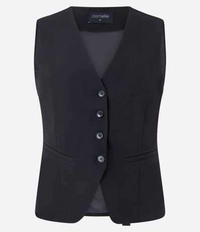 Chaleco Slim Sastre con Escote V y Botones 6