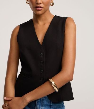 Chaleco Slim Sastre con Escote V y Botones 5