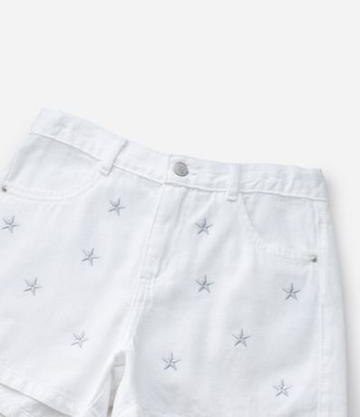Short Infantil Regular en Jeans con Bordado de Estrellas - Talle 5 a 14 años 5