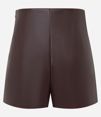 Short Pollera en PU con Cremallera Lateral 6