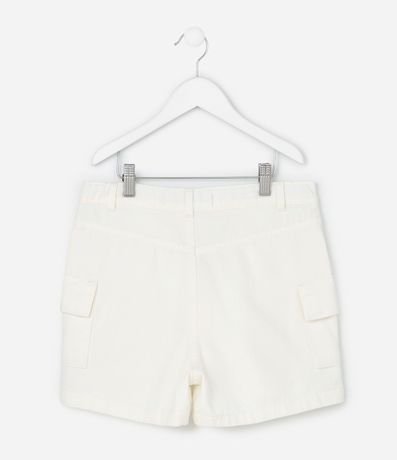 Short Pollera Infantil en Sarga con Bolsillo Cargo - Talle 5 a 14 años 2