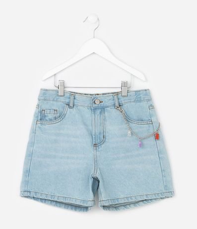 Bermuda Infantil en Jeans con Cadena - Talle 7 a 14 años 2