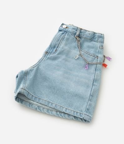 Bermuda Infantil en Jeans con Cadena - Talle 7 a 14 años 4