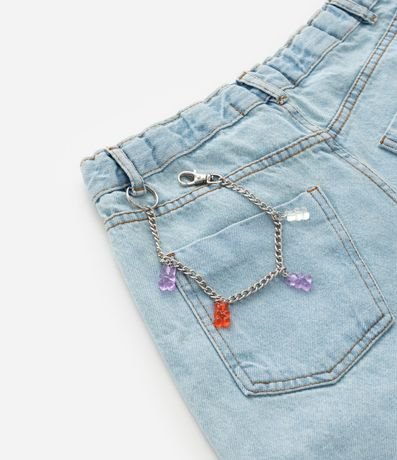 Bermuda Infantil en Jeans con Cadena - Talle 7 a 14 años 8