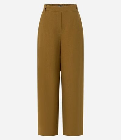 Pantalón Wide Leg Sastrería en Viscosa con Rayas contrastantes 5