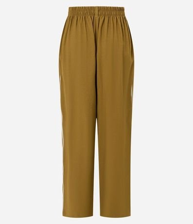 Pantalón Wide Leg Sastrería en Viscosa con Rayas contrastantes 8