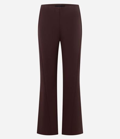Pantalón Flare en Punto Roma con Cintura Incorporada 4