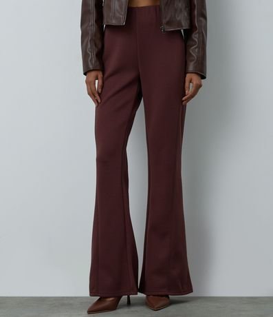 Pantalón Flare en Punto Roma con Cintura Incorporada 2