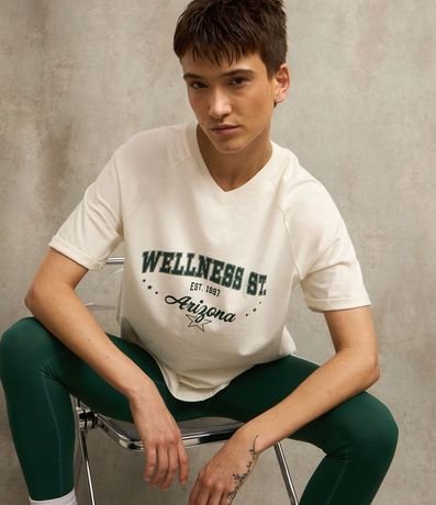 Remera Oversized Deportiva en Algodón con Estampa Wellness 3