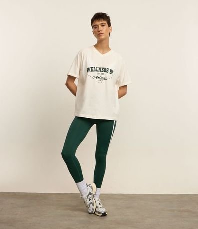 Remera Oversized Deportiva en Algodón con Estampa Wellness 2