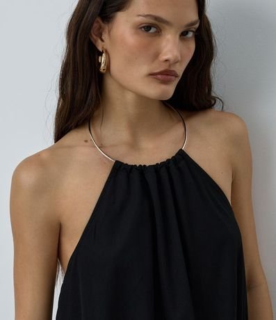 Body Frente única en Microfibra con Tule y Adorno Collar 2