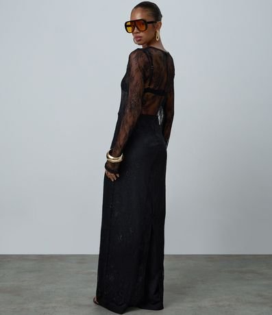 Vestido New Midi en Encaje con Manga Larga 4