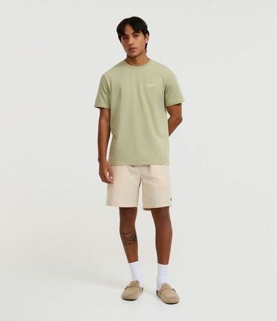 Remera Comfort en Algodón Peruano con Estampa Lettering Palmeras 2