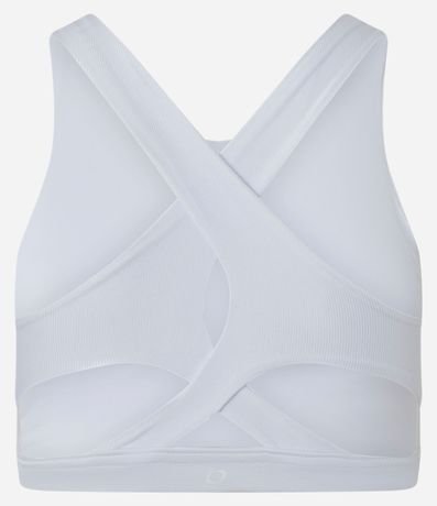 Top Halter Deportivo en Microfibra Brillante con Recortes Traseros 6