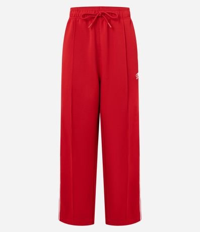 Pantalón Deportiva en Helanca con Rayas Laterales y Estampa Localizada 6