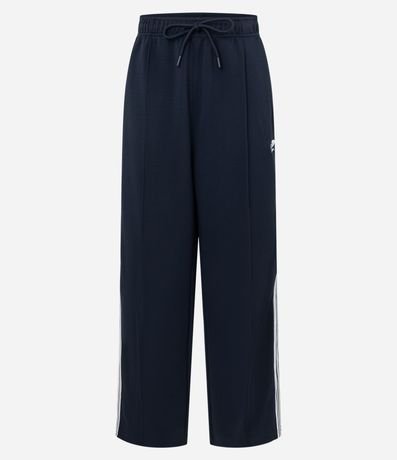 Pantalón Deportiva en Helanca con Rayas Laterales y Estampa Localizada 6