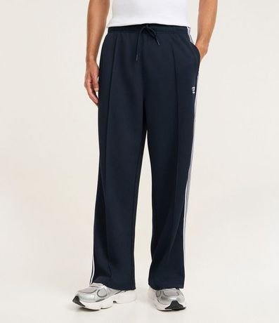 Pantalón Deportiva en Helanca con Rayas Laterales y Estampa Localizada 2