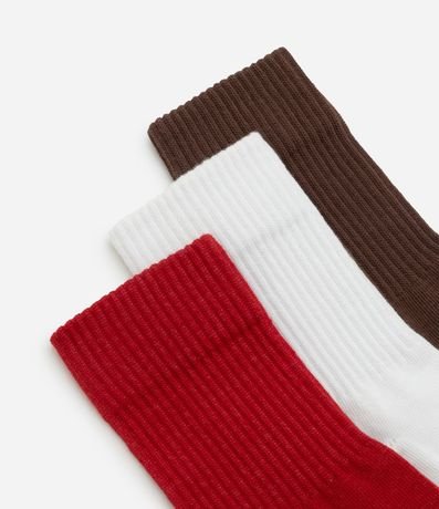 Kit 03 Medias Cano Mediano Deportivo en Algodón Canelado 4