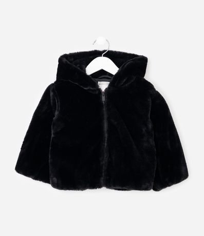 Campera Infantil Fake Fur con Capucha - Talle 1 a 6 años 2