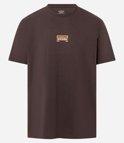 Remera Comfort en Algodón Peruano con Estampa Lettering Outside Division