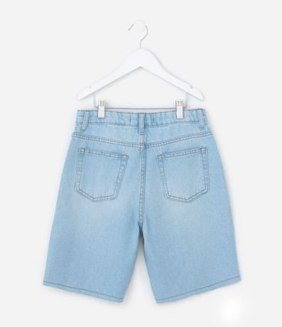 Bermuda Jorts Infantil en Jeans con Aplicación de Brillos Laterales - Talle 5 a 14 años 3