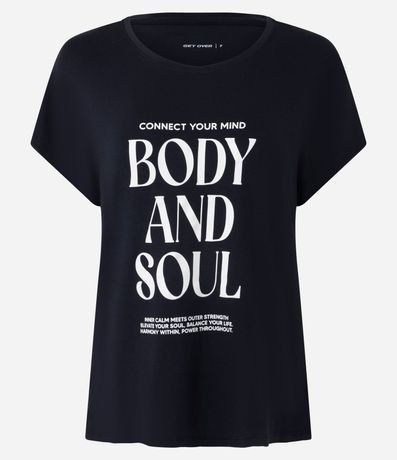 Remera Amplia Deportiva en Viscosa con Estampa Body and Soul 3