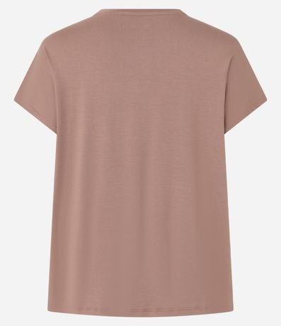 Remera Ampla Estampada en Viscosa con Estampa Good Paths 4