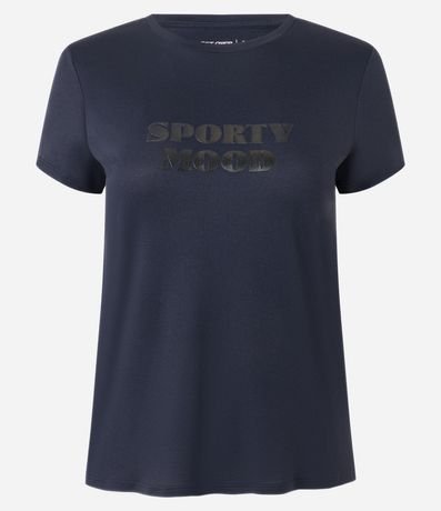 Remera Deportiva con Tecnologia Dry y Lettering Sporty Mood 4