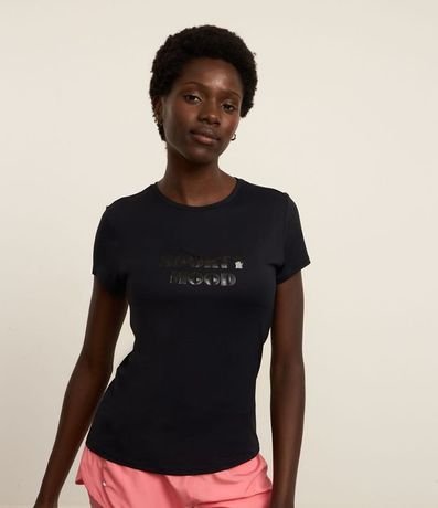 Remera Deportiva con Tecnologia Dry y Lettering Sporty Mood 2