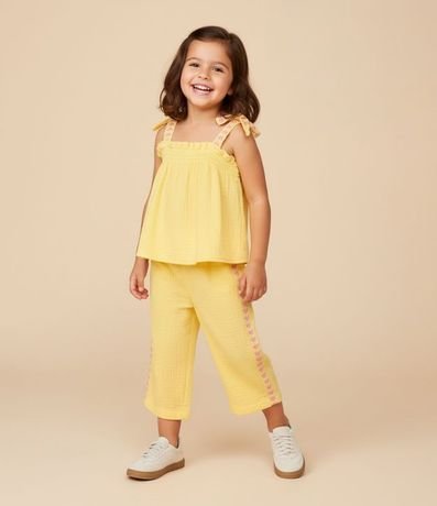 Conjunto Infantil con Corazones y Texturizado - Tam1 a 6 años