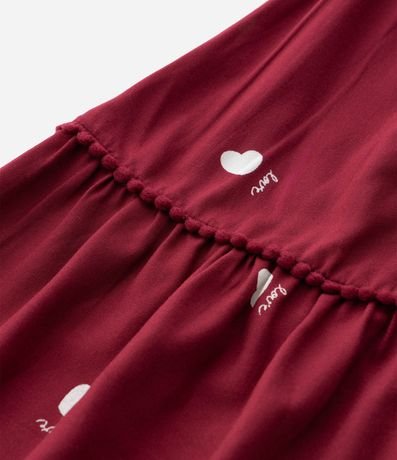 Vestido Infantil con Volados y Estampa de Corazones - Talle 1 a 6 años 5