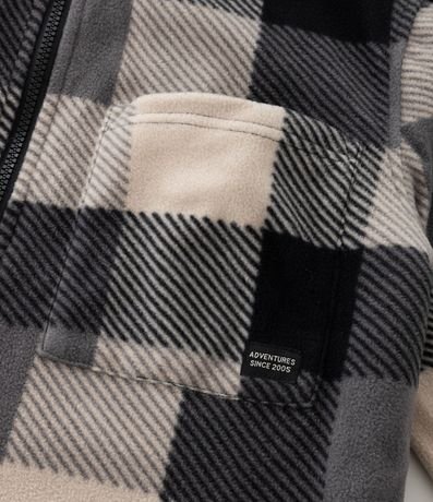 Saco Infantil en Fleece con Estampa de Cuadros y Capucha – Talle 5 a 14 años 8