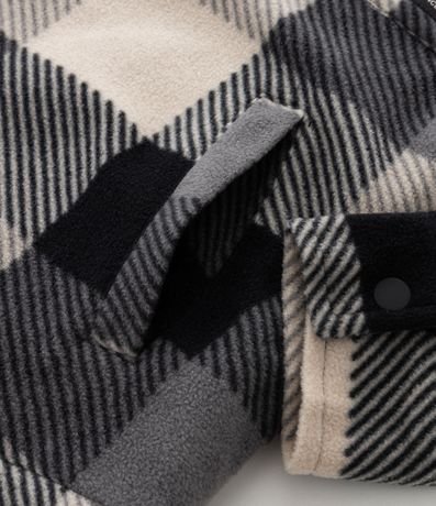Saco Infantil en Fleece con Estampa de Cuadros y Capucha – Talle 5 a 14 años 6