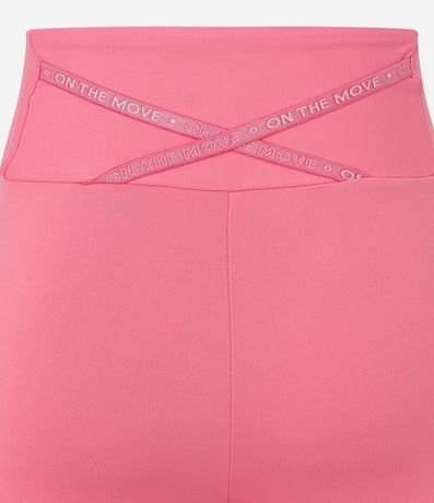 Pantalón Legging Deportiva en Microfibra Pesada con Tiras Elásticas Cruzadas 6