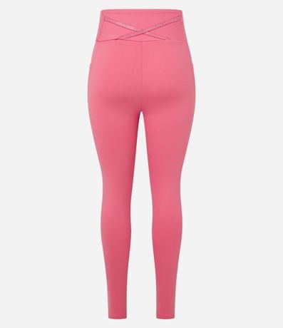 Pantalón Legging Deportiva en Microfibra Pesada con Tiras Elásticas Cruzadas 7