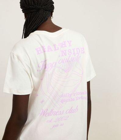 Remera Oversized Deportiva en Algodón con Estampa Corazón Wellness Club