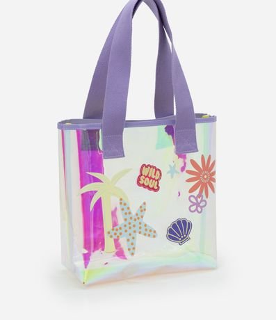 Cartera Infantil con Ícones de Verano Holográfica - Talle U