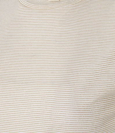 Blusa con Cuello Redondo y Rayas de Hilo Metalizado 2