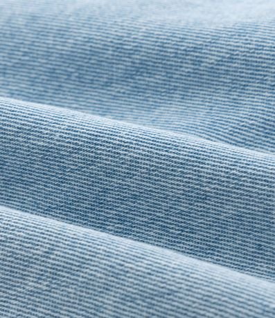 Pollera Infantil en Jeans con Pliegues y Aplicaciones de Lacitos - Talle 7 a 14 años 3