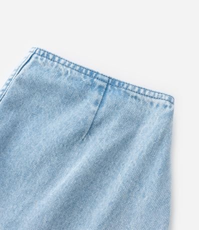 Pollera Infantil en Jeans con Pliegues y Aplicaciones de Lacitos - Talle 7 a 14 años 4