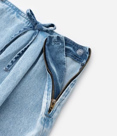 Pollera Infantil en Jeans con Pliegues y Aplicaciones de Lacitos - Talle 7 a 14 años 6