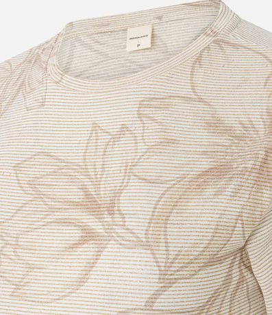 Blusa con Estampa Floral y Rayas de Hilo Metalizado 6