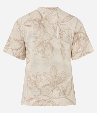 Blusa con Estampa Floral y Rayas de Hilo Metalizado 7