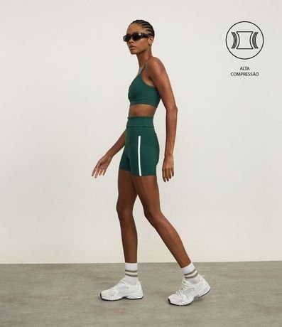 Bermuda Crossfiteira Deportiva con cintura Dobrado y Bies contrastante