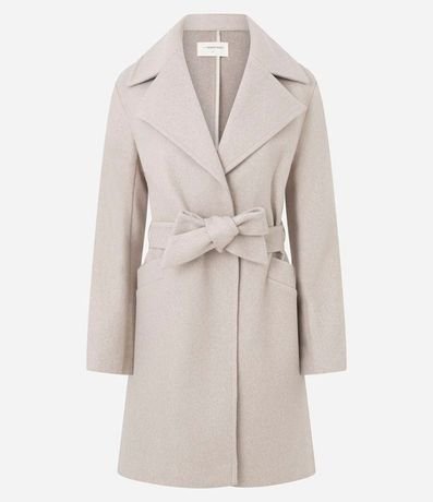 Saco Alargado en Polivelour con Cinturón de Tejido 6