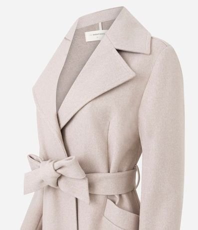 Saco Alargado en Polivelour con Cinturón de Tejido 7