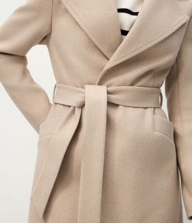 Saco Alargado en Polivelour con Cinturón de Tejido 4