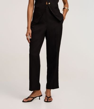 Pantalón Recto Sastrería con Textura y Bolsillos 2